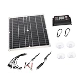 Homoyoyo Monokristallines Flexibles Solarpanel mit Laderegler Tragbares Outdoor...