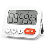 LIORQUE Digitaler Timer Eieruhr digital Küchentimer mit Uhr, Stoppuhr, Wecker, Magnet,...