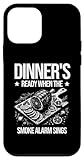 Hülle für iPhone 12 mini Das Abendessen ist fertig, wenn der Rauchmelder das beste