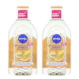 2 x NIVEA Mizellenwasser Energy Gesicht Augen Lippen Alle Hauttypen je 400ml