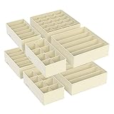 SONGMICS Unterwäsche-Organizer 8er Set, Schubladen-Organizer, faltbar, Ordnungssystem...