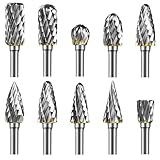 [10 Stück] EASERIA Hartmetall Frässtifte Set, Wolfram Hartmetall Rotationsfräser,...