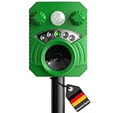 Katzenschreck, Tiervertreiber Ultraschall, 5 Modi Solar Katzenabwehr, Wasserdicht Maulwurf...