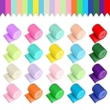 MXTIMWAN Krepppapier, 20 Farben Krepppapier Bunt Luftschlangen, Kreppband Bunt...