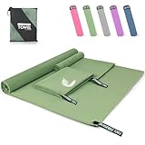 Pfloge® Mikrofaser Handtuch 3er Set, 180x80cm Microfaser Handtücher Groß+ 2...