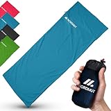 NORDMUT® Hüttenschlafsack Mikrofaser Ultraleicht - Sommerschlafsack Kleines...
