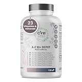CYB | A-Z 50+ Multivitamin Tabletten - Vitamin A-Z - Nährstoffe für Ältere...