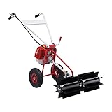1.7KW/1.2KW Handgeführter Nylonbesen Benzin Kehrmaschine Motorbesen Garten Schneeschieber...