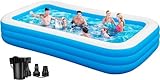 Aufblasbare Schwimmbecken, Aufblasbarer Pool Rechteckig,，Familien Swimming Pool für...