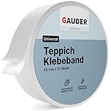 GAUDER Teppichklebeband (10 m) | Klebeband für Bodenbeläge, Treppenstufen und...