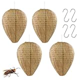 Wespennest Attrappe,4 Stück Wespen Abwehr,Wespennest Attrappe...