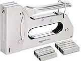 Amazon Basics Strapazierfähiger Handtacker, Tackerpistole mit 1000 Stück...