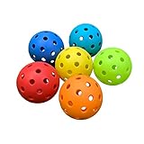 Pozzobon Floorball & Unihockey Ball, Pickle Ball, Pickleball 6er Set, Wettkampfball +...