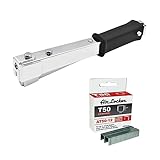 Air Locker A12-Kit Profi Hammer-Tacker mit T50 Heftklammern 1/4 Zoll & 3/8 Zoll