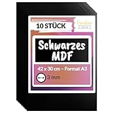 Creative Deco 10 x Schwarze A3 MDF Platten | 420 x 300 x 3 mm | Dünne...