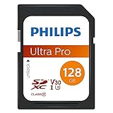 Philips Ultra Pro SDXC Card 128 GB UHS-I U3, Lesegeschwindigkeit bis zu 100...