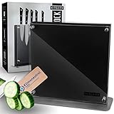 KITGENY | Design Messerblock magnetisch – Akazien Holz Messerhalter magnetisch...