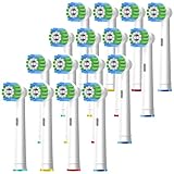 16 Stück Precision Clean Aufsteckbürsten Kompatibel mit Oral B Elektrische Zahnbürsten.