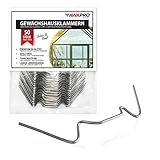 50 Stück AWAPRO Gewächshausklammern Edelstahl für Gewächshaus - Rostfreie...