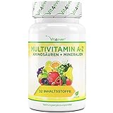 Multivitamin A-Z - 120 Tabletten (4 Monate) - 32 aktive Inhaltsstoffe - Kombination aus...