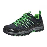 CMP Unisex Kinder Kids Rigel Low Shoes Wp Trekking-Schuhe, Blau Grün B Blue Gecko, 40 EU