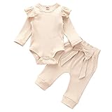 Geagodelia Babykleidung Set Baby Mädchen Kleidung Outfit Langarm Body Strampler + Hose...