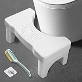 KIMIGO Toilettenhocker Erwachsene,Klohocker,Hocker Toilette mit...