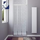 AQUABATOS® 90 x 195 cm Duschtür Nische 3 teilige Schiebetür Dusche Dreiteilige...