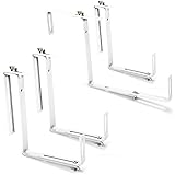 com-four® 4X Blumenkastenhalter für Balkon-Brüstungen und Geländer - Flexible...