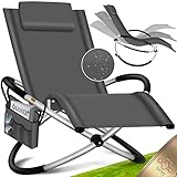 KESSER® Relaxliege Liegestuhl Inkl. Tasche + Abdeckung Gartenliege Sonnenliege...