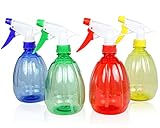 Selldorado 4X Blumensprüher Set Gelb/Rot/Grün/Blau - Sprühflasche für Pflanzen aus...