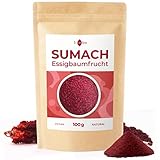 Sumach Gewürz 100g, säuerlich frisches & leicht fruchtiges Sumachpulver, Sumach...