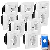 Luminea Home Control Steckdose Smart: WLAN-Unterputz-Steckdose mit App, für...