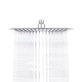 Ibergrif, Edelstahl Kopfbrause Regendusche, Duschkopf, 10 Zoll, Edelstahl, Silber, 25 CM,...