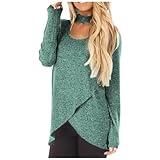 loobun Damen Klassische Passform Langarm Damen Bluse Baumwolle Pullover Damen Langarm Tops...