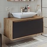 ROOMART • Badmöbel • Atlantic • Keramik Waschbecken mit Unterschrank 65 cm, 85 cm,...