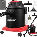 KAMINER Nass-/ Trockensauger mit Blasfunktion 3 in 1 Schwamm- und HEPA-Filter 6 Düsen...