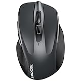 TECKNET Bluetooth Maus, Wiederaufladbare Maus Kabellos(DREI Modi: BT 5.0/3.0 + 2.4G), 4800...