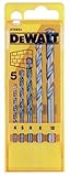 Dewalt Steinbohrer-Set DT6952 (5-teiliges Set in Kunststoffkassette - Ø 4, 5, 6, 8, 10...