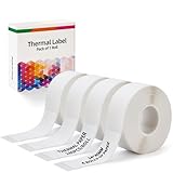 4 Rollen Etikettenband, 14 x 40 mm Thermo-Etikettenband Wasserfeste Geeignet...