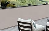 COOL AREA Balkon Sichtschutz HDPE UV-Schutz Leicht Transparent,Balkonverkleidung...