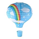 Banziaju Regenbogen Hot Air Ballon Deckenleuchte mit Papierlaterne Schatten für Schul-...