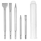 HPMAISON SDS Plus Hammer Meißel Set, 5tlg. SDS Plus Fliesenmeißel und Betonmeißel Set,...