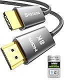 Silkland 8K HDMI 2.1 Kabel 2m, Zertifiziertes HDMI®Kabel eARC für Soundbar 48Gbps, PS5...