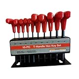 INACMWIH 10 Stück Generic T-Griff Inbusschlüssel Satz Sechskantschlüssel Satz Zoll...