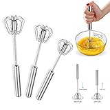 MEISHANG 3 PCS Halbautomatischer Schneebesen,Küchen...