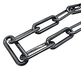 4,80m Regenablaufkette 10mm Kunststoff Regenkette Schwarz Ablaufkette Tropfkette...