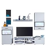 trendteam smart living - Anbauwand Wohnwand - Wohnzimmer - Swing - Aufbaumaß...
