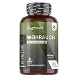 Weihrauchkapseln - 2000mg Boswellia Pulver je Kapsel - 400mg Weihrauch Extrakt - 85%...