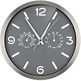 Bresser Funkuhr Wanduhr MyTime ND Thermo-Hygro mit geräuschlosem Funkuhrwerk,...